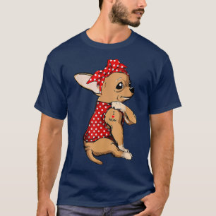 I Love Mum Tattoo Funny Chihuahua Dog Wearing Band T-Shirt