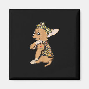 I Love Mum Tattoo Funny Chihuahua Dog With Bandann Magnet