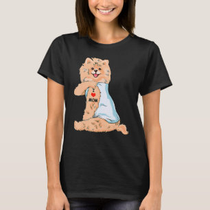 I Love Mum Tattoo German Spitz Mum Dog  Women T-Shirt