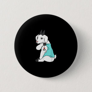 I Love Mum Tattoo Goat Funny Mors Day Pet 6 Cm Round Badge