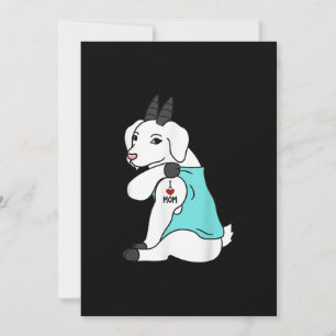 I Love Mum Tattoo Goat Funny Mors Day Pet Holiday Card