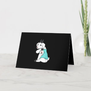 I Love Mum Tattoo Goat Funny Mors Day Pet Holiday Card
