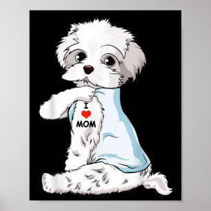 I Love Mum Tattoo Havanese Mum Dog Lover Women  Poster