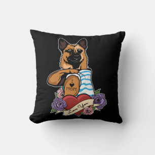 I Love Mum Tattoo I German Shepherd Mum Cushion