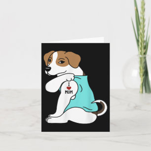 I Love Mum Tattoo Jack Russell Terrier Mothers Day Card