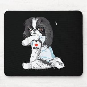 I Love Mum Tattoo Japanese Chin Mum Dog Lover Wome Mouse Mat