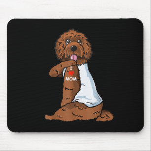 I Love Mum Tattoo Labradoodle Mum Dog Lover Women Mouse Mat