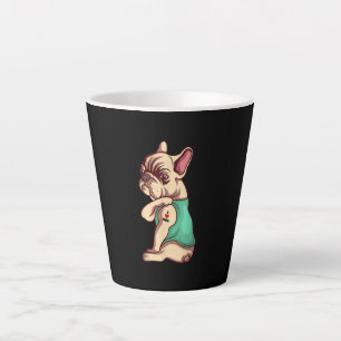 I Love Mum Tattoo Lover Funny French Bulldog Gift Latte Mug