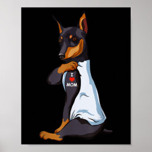 I Love Mum Tattoo Manchester Terrier Mum Dog Lover Poster
