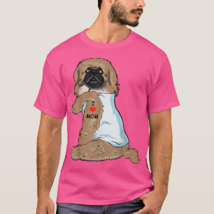 I Love Mum Tattoo Pekingese Mum Dog Lover Mother's T-Shirt