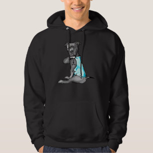 I Love Mum Tattoo Pitbull Dog Lover Women Pitbull  Hoodie