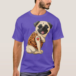 I Love Mum Tattoo Pug Dog Lover Women Gifts Pug Mo T-Shirt