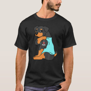 I Love Mum Tattoo Rottweiler Mothers Day Dog T-Shirt