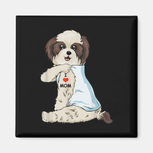 I Love Mum Tattoo Shih Tzu Mum Dog Lover Women Magnet