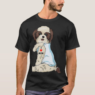 I Love Mum Tattoo Shih Tzu Mum Dog Lover Women T-Shirt