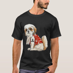 I Love Mum Tattoo Shih Tzu Mum Funny Mother's Day  T-Shirt