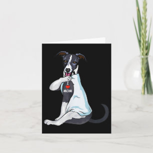 I Love Mum Tattoo Whippet Mum Dog Lover Women Card
