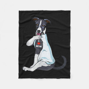 I Love Mum Tattoo Whippet Mum Dog Lover Women Fleece Blanket