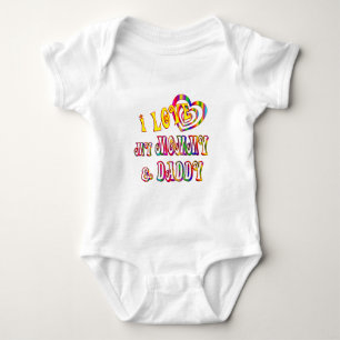 I Love Mummy and Daddy Baby Bodysuit