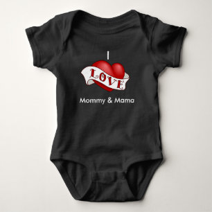 I Love Mummy and Momma Baby Bodysuit