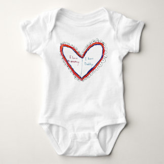 I Love Mummy & Daddy Baby Bodysuit