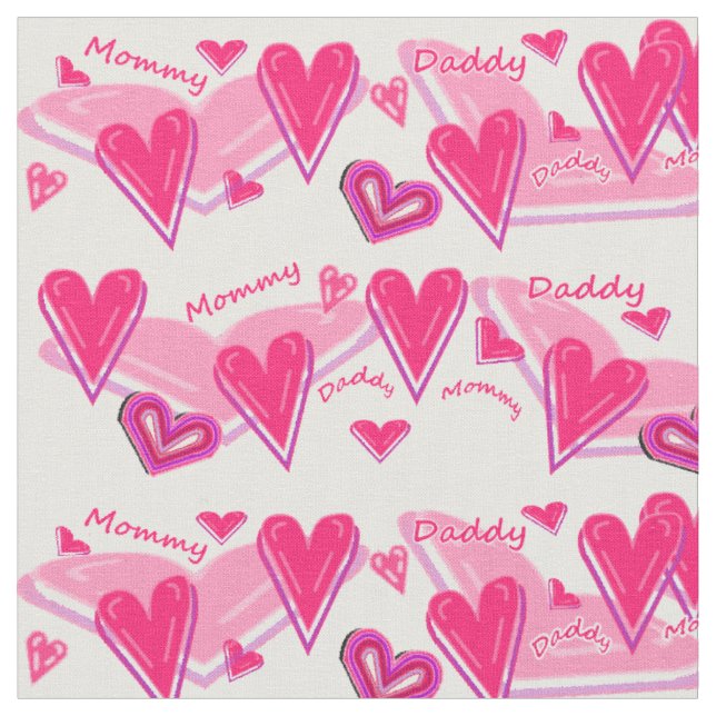 I love mummy & daddy fabric (Close Up)