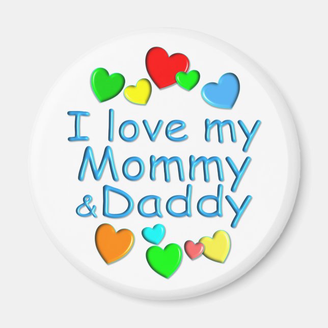 I Love Mummy & Daddy Magnet (Front)