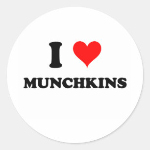 I Love Munchkins Classic Round Sticker