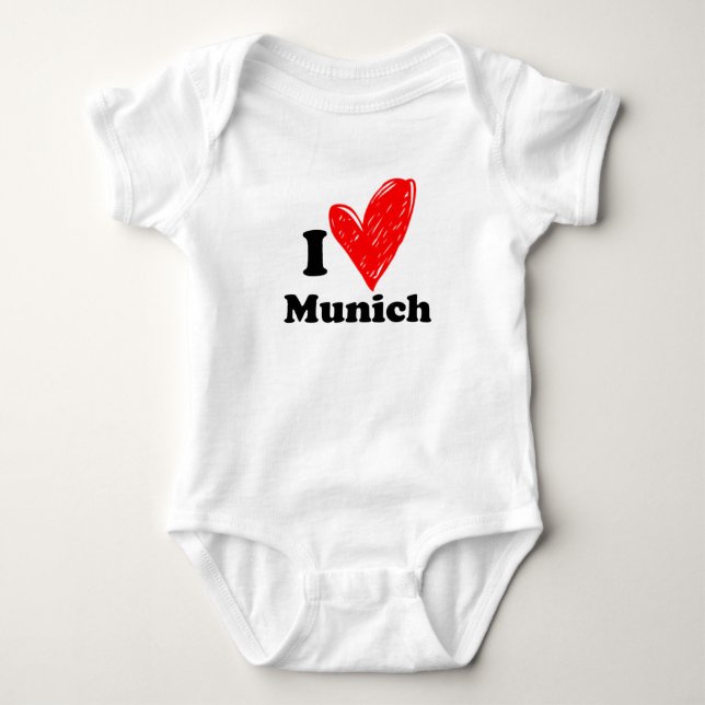 I love Munich Baby Bodysuit (Front)