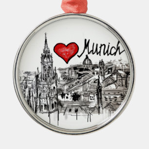 I love Munich Metal Tree Decoration