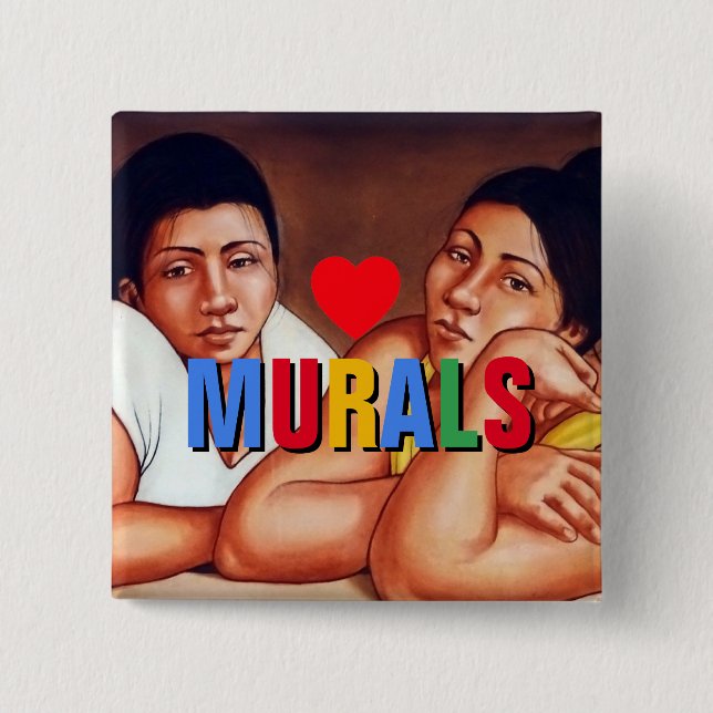 I Love Murals™  Button (Front)