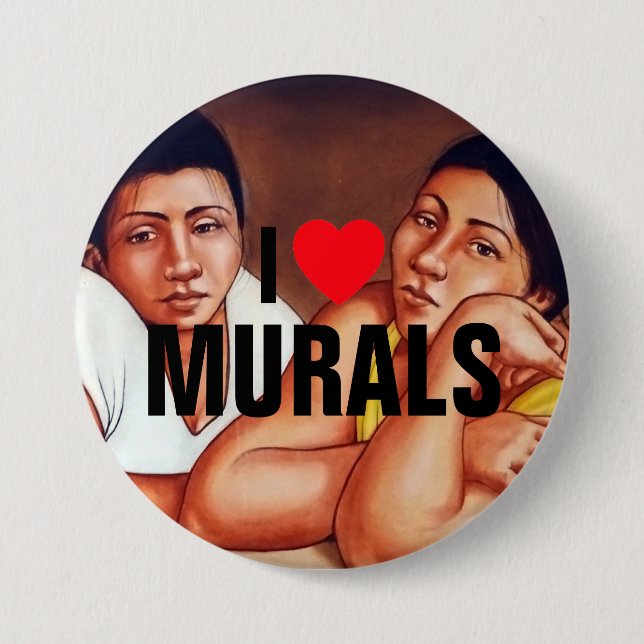 I Love Murals™  Button (Customise It!) (Front)