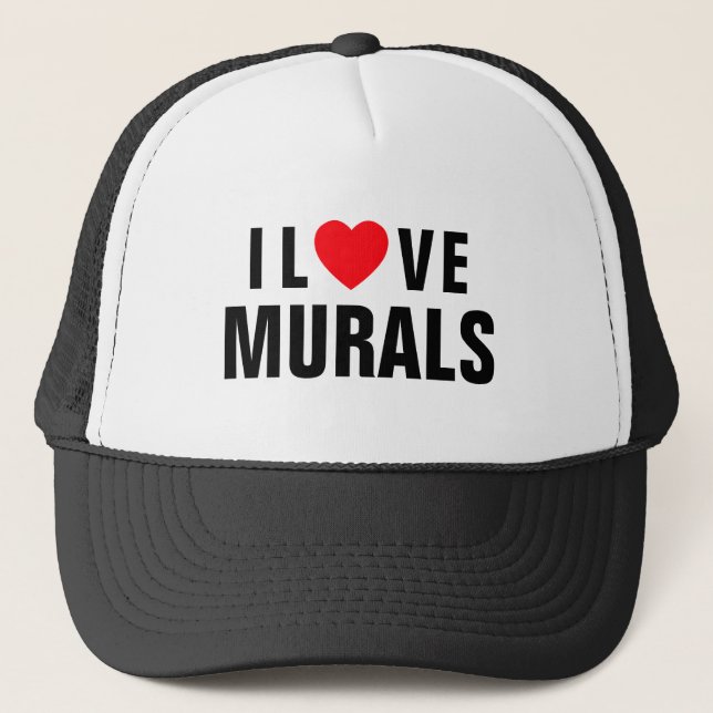 I Love Murals™ Trucker Hat (Front)