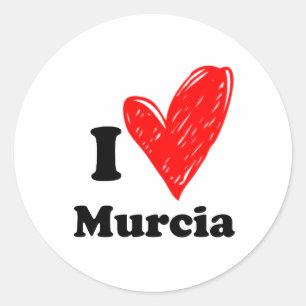 I love Murcia Classic Round Sticker