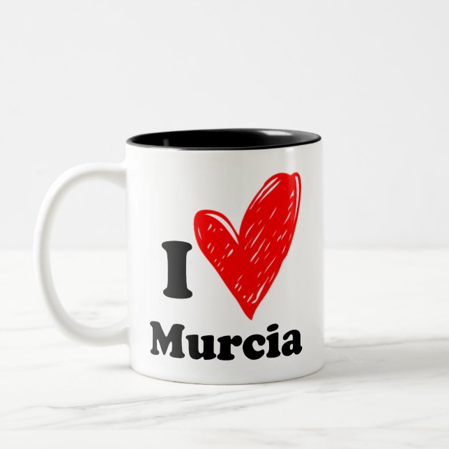 I love Murcia Two-Tone Coffee Mug (Left)