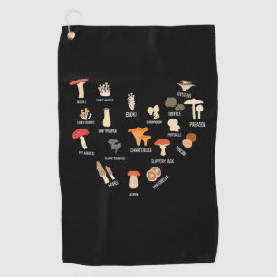 I Love Mushrooms Golf Towel