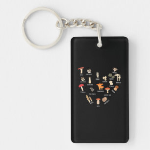 I Love Mushrooms Key Ring