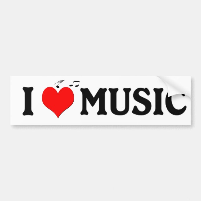 I love Music Bumper Sticker (Front)