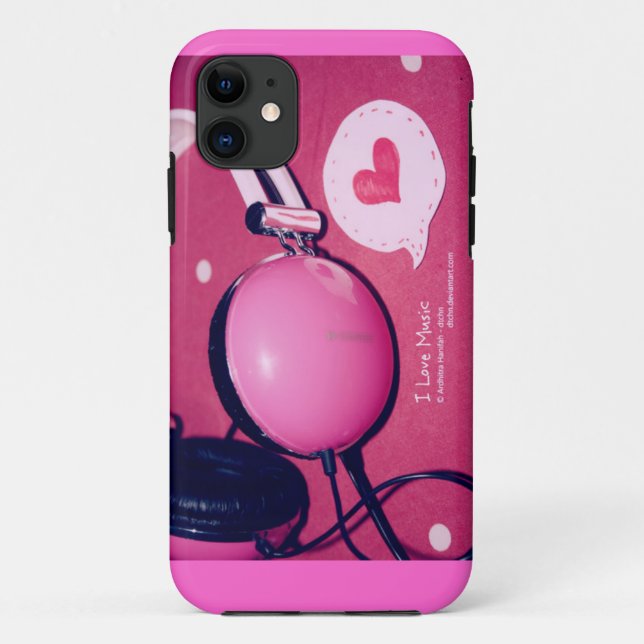 I Love Music Case-Mate iPhone Case (Back)