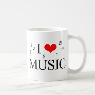 I Love Music Coffee Mug