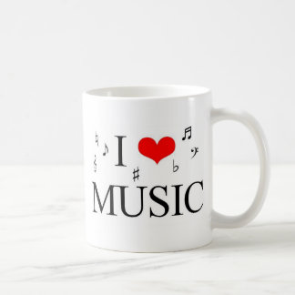 I Love Music Coffee Mug
