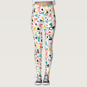 I Love Music Colourful Pattern Leggings