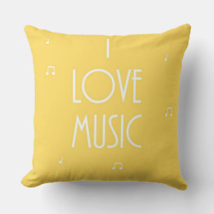 i love music cushion