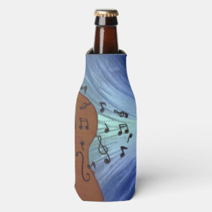 I Love Music Guitar Bottle and Can Cooler