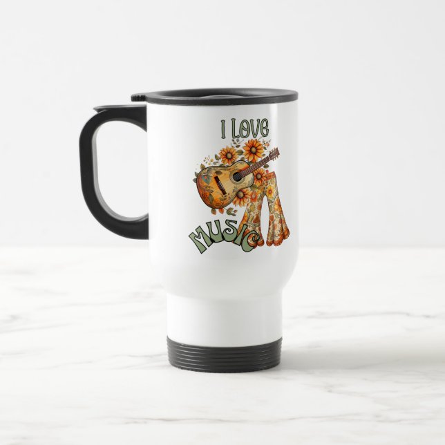 I love Music guitar Mug (Left)