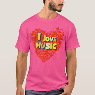 I Love Music Heart Of Butterflies Orchestra Musici T-Shirt