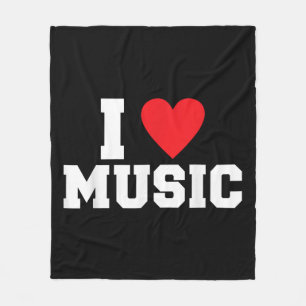 I love Music Lover Fleece Blanket