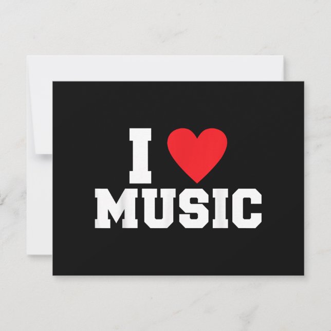 I love Music Lover Save The Date (Front)
