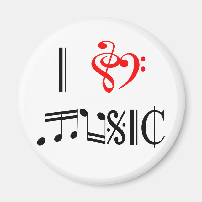 I Love Music Magnet (Front)