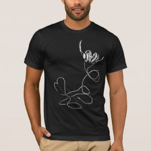 I love music Only for Black Tshirt (T16)